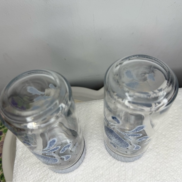 Vintage country heart sponge paint salt and pepper shakers - Picture 4 of 7